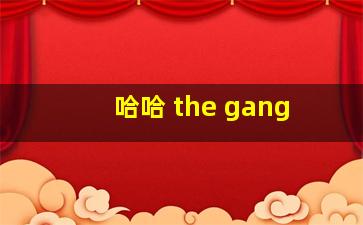 哈哈 the gang